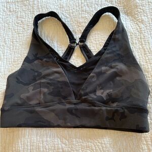 ZYIA Black Camouflage Sports Bra